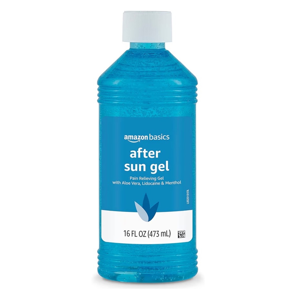 2 pk Bundle Amazon Basics Blue After Sun Gel with Aloe, Lidocaine and Menthol
